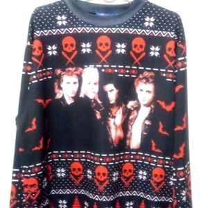 The Lost Boy Men dykhmily skull long sleeve shirt size m black and red